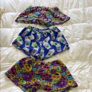 Colorful Fleece Shorts Set